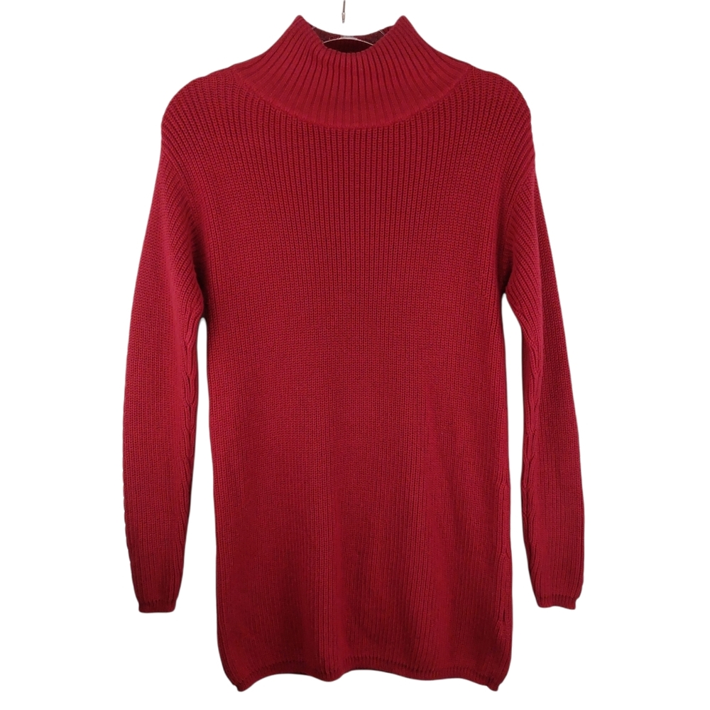 Cotton Knit Dress Sweater Popover